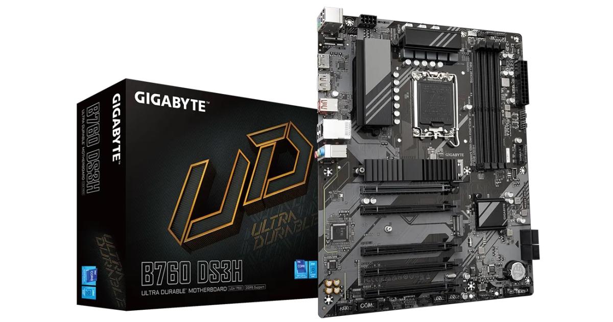 GIGABYTE B760 DS3H Intel 13th 12th Series LGA 1700 DDR5 PCIe 4 0 2xM