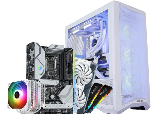 INTEL CORE I7 11700 // RTX 4060 8GB // 16GB RAM w/ (Free White Gaming Mouse & Keyboard) - Special Black & White Build Offer
