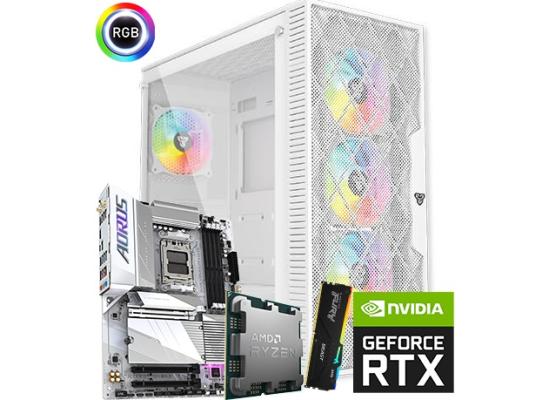 AMD RYZEN 9 7900X // RTX 4070 Super 12GB // 32GB RAM - Black & White PC Build