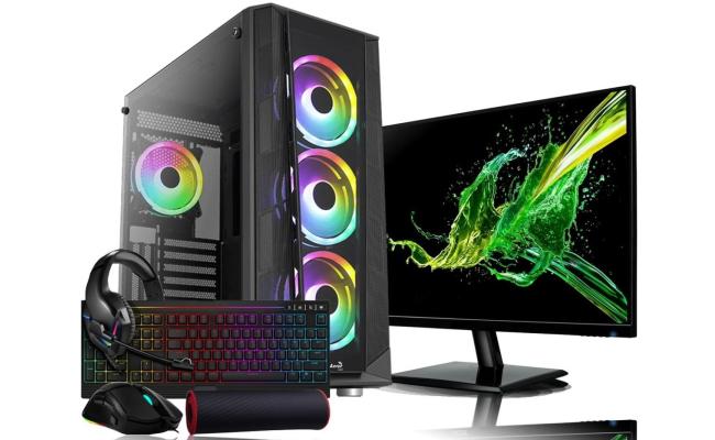 AMD RYZEN 5 5500 // RTX 3050 6GB // 16GB RAM DDR4 // FHD@100Hz Gaming Monitor // Gaming Accessories - Full PC