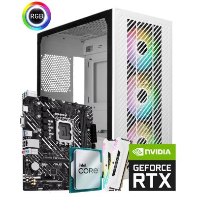 INTEL CORE i5 12400F // RTX 5060 8GB // 16GB RAM DDR4 - Black & White Budget Build