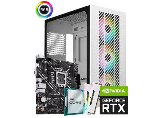 INTEL CORE i5 12400F // RTX 5060 8GB // 16GB RAM DDR4 - Black & White Budget Build