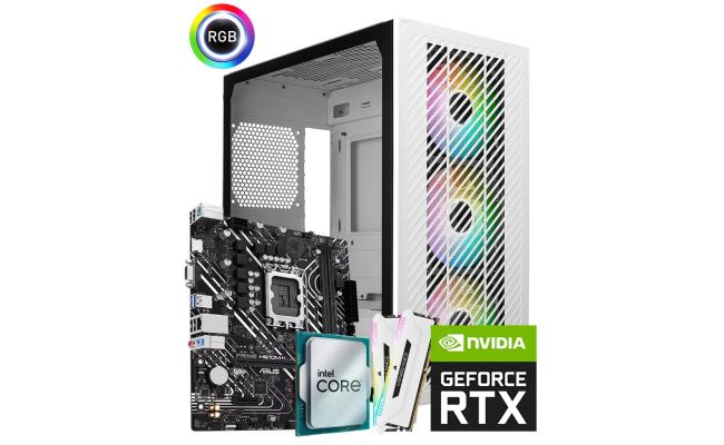 INTEL CORE i5 12400F // RTX 5060 8GB // 16GB RAM DDR4 - Black & White Budget Build