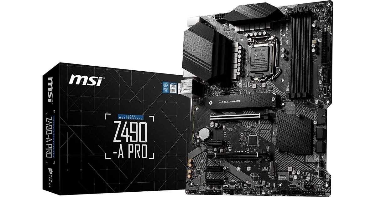 MSI Z490 - A PRO Gaming Motherboard DDR4 Dual M.2 Slots 