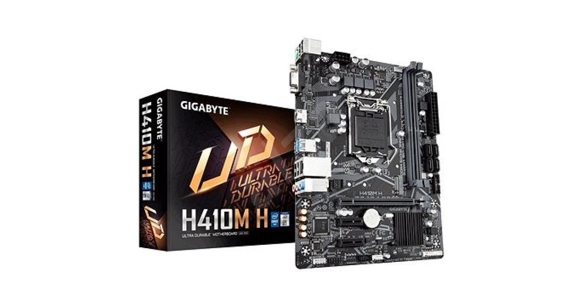 GIGABYTE H410M H Intel H410 LGA 1200 USB 3.1 M.2 Motherboard H410M H OS Jordan