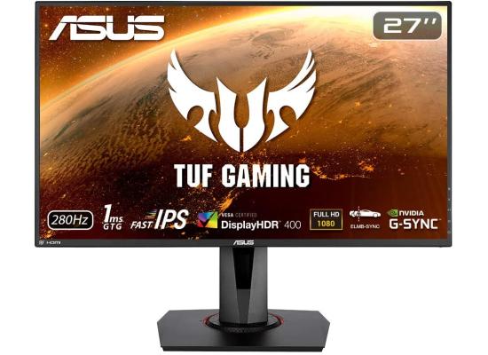 ASUS TUF Gaming VG279QM HDR Gaming Monitor 27 inch Full HD, Fast IPS, Overclockable 280Hz 1ms ELMB SYNC, G-SYNC Compatible, With Speakers