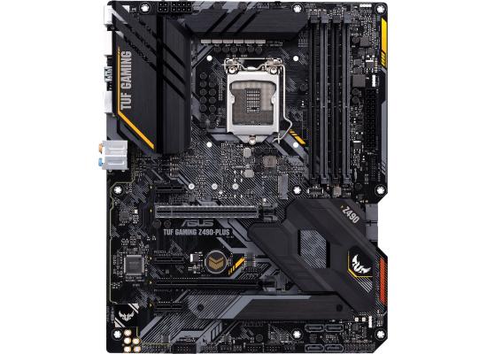 ASUS TUF GAMING Z490-PLUS LGA 1200 ATX motherboard with M.2, 14 DrMOS power stages