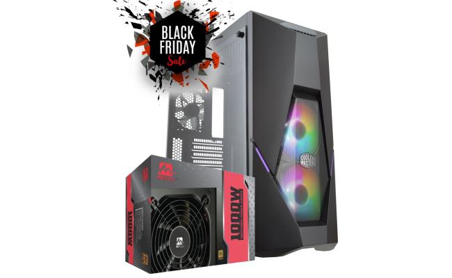 Cooler Master K500 ARGB Mid Tower Tempered Glass Gaming Case + Mercury M1000-GSM 1000W 80 Plus Gold PSU (Comes w/ CPU (4+4) x1)
