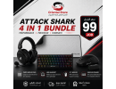 Attack Shark (Mouse Pad + L80PRO Wireless Gaming Headset +  X11 Wireless Gaming Mouse + X820 Ultra Gaming Keyboard)