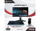 GIGABYTE (G24F 2) 24" FHD 1080p Flat Gaming Monitor, SS IPS, 165Hz/OC 180Hz, 1ms, AMD FreeSync Premium, HDR Ready, 125% sRGB + HyperX Pulsefire Raid 16,000 DPI Gaming Mouse + A Plus Tech KOSMOS Black XL Gaming Mouse Pad 1000 X 400 X 3mm (Bundle)