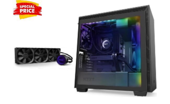 NZXT H710i MATTE (BLACK / WHITE) TEMPERED GLASS GAMING CASE + NZXT X73 360MM AIO RGB WATER COOLER (BUNDLE)