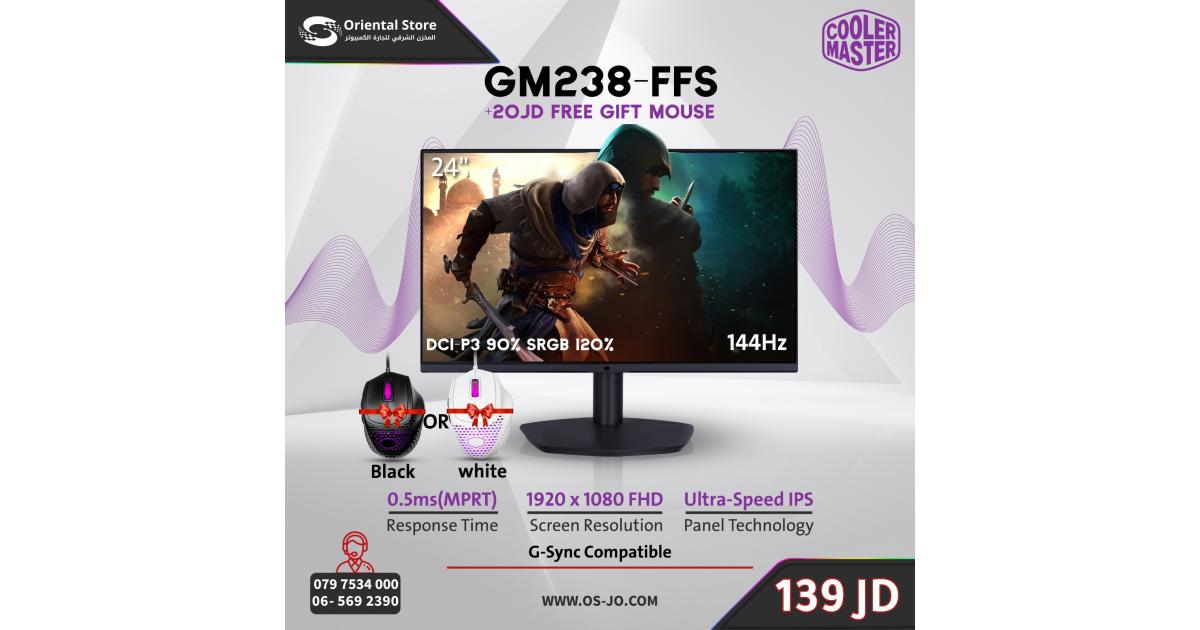 Cooler Master (GM238-FFS) 24" FHD Flat Gaming Monitor, Ultra-Speed IPS ...