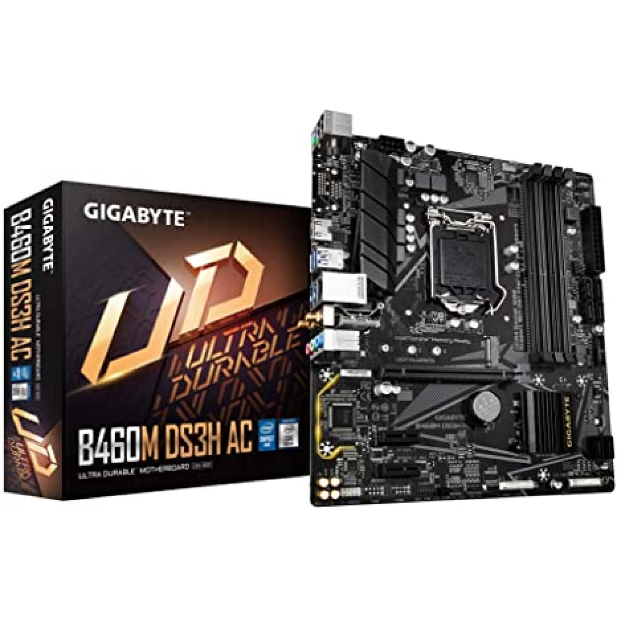 GIGABYTE B460M DS3H AC Wifi Intel B460 USB 3.1 M.2 RGB Motherboard