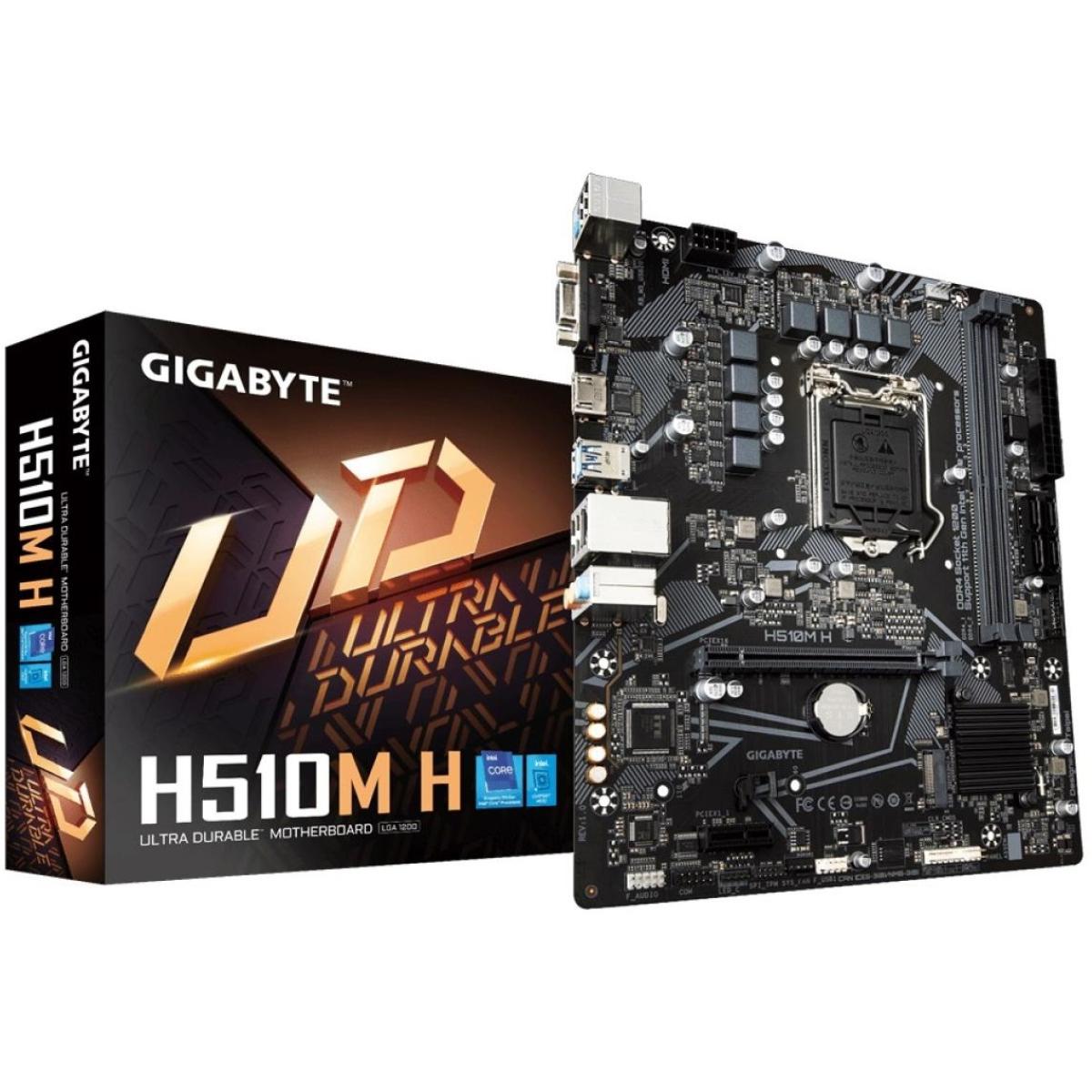 GIGABYTE H510M H Micro ATX Motherboard with 6+2 Phases Digital VRM, PCIe 4.0* Design, Realtek 8118 Gaming LAN,Smart Fan 6