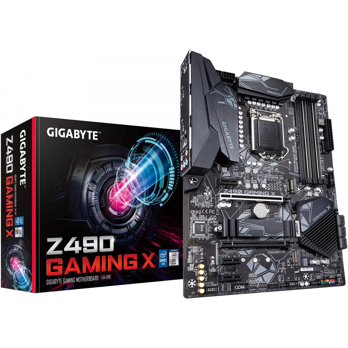 GIGABYTE Z490 Z490 Gaming X Dual M.2 Intel Z490 LGA 1200 with Motherboard
