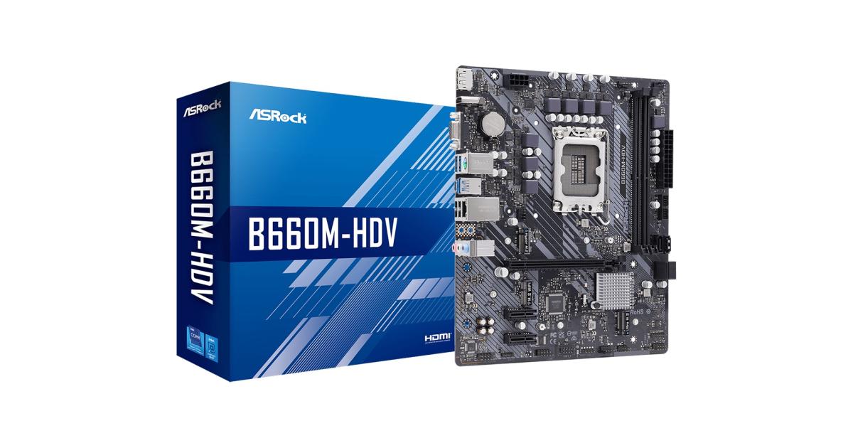 ASROCK B660M-HDV LGA 1700, Intel 12th, DDR4 mATX Motherboard ,M.2, PCIe ...