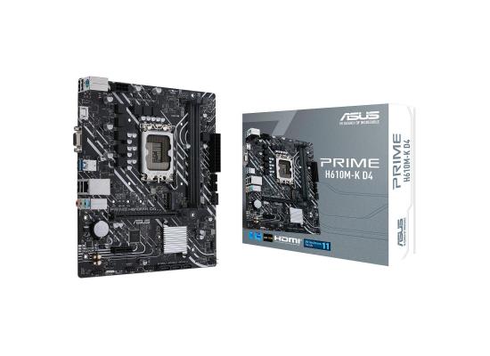 ASUS PRIME H610M-K DDR4 LGA 1700, Intel 12th M.2, PCIe 4.0 ,USB 3.2 Gen1-mATX Motherboard
