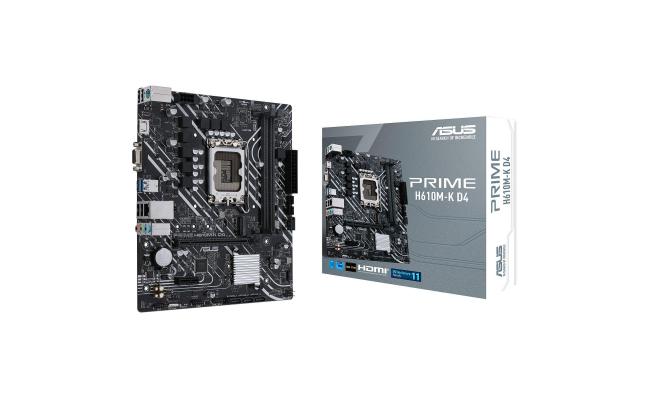 ASUS PRIME H610M-K DDR4 LGA 1700, Intel 12th M.2, PCIe 4.0 ,USB 3.2 Gen1-mATX Motherboard