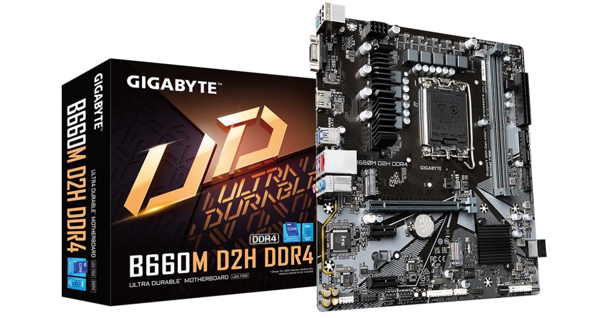 GIGABYTE B660M D2H DDR4 LGA 1700, Intel 12th,mATX Motherboard ,M.2 ...