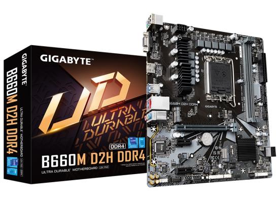 GIGABYTE B660M D2H DDR4 LGA 1700, Intel 12th,mATX Motherboard ,M.2, PCIe 4.0, USB 3.2 Gen1, 2.5GbE LAN