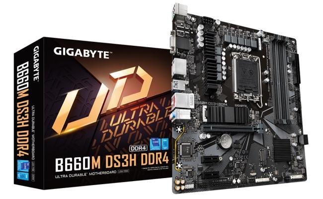 GIGABYTE B660M DS3H LGA 1700, Intel 12th, DDR4 mATX Motherboard ,M.2, PCIe 4.0, USB 3.2 Gen2 Type-C,2.5GbE LAN
