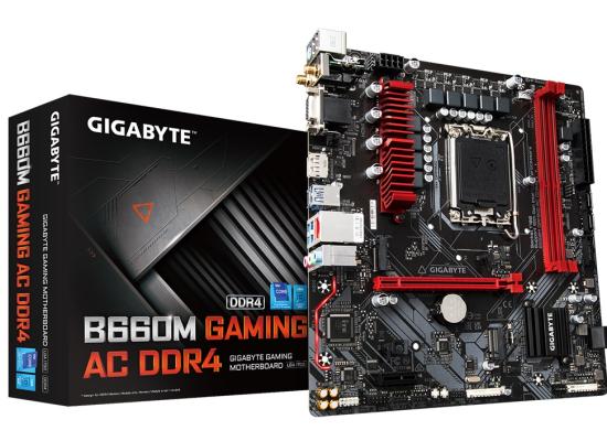 GIGABYTE B660M GAMING AC Wifi DDR4 LGA 1700, Intel 12th, DDR4 mATX Motherboard ,M.2, PCIe 4.0,USB Type-C