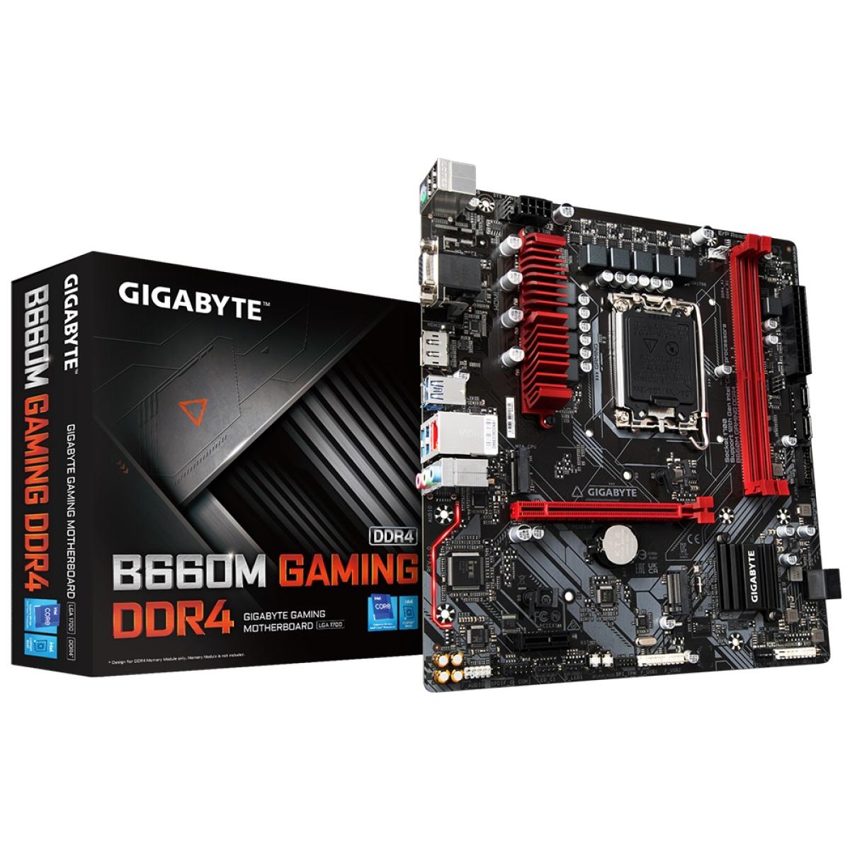 GIGABYTE B660M GAMING DDR4 LGA 1700, Intel 12th, DDR4 mATX Motherboard ,M.2, PCIe 4.0, USB 3.2 Gen1 Type-C, 2.5GbE LAN
