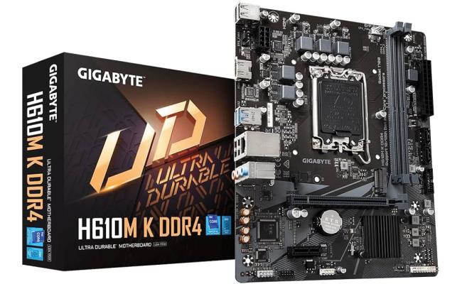 GIGABYTE H610M K, Intel 14th 13th 12th Series, LGA 1700/DDR4/PCIe 4.0/1xM.2 - mATX MotherBoard
