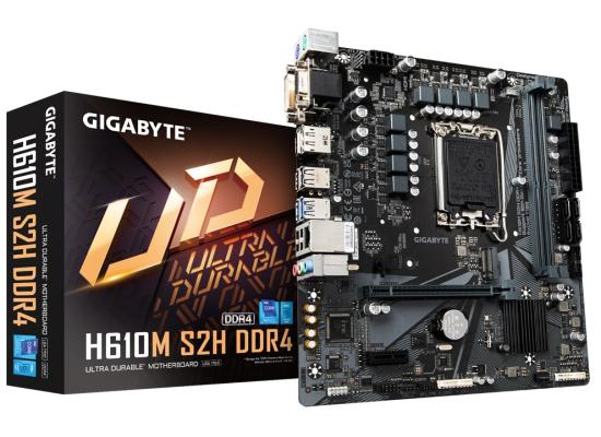 GIGABYTE H610M S2H DDR4 LGA 1700, Intel 12th M.2, PCIe 4.0 ,USB 3.2 Gen1-mATX Motherboard
