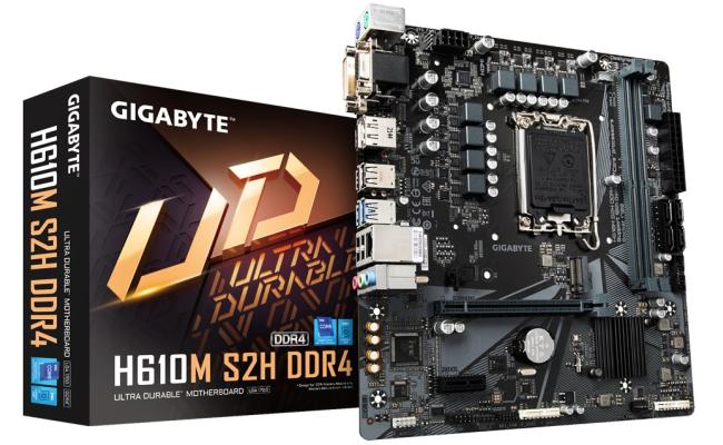 GIGABYTE H610M S2H DDR4 LGA 1700, Intel 12th M.2, PCIe 4.0 ,USB 3.2 Gen1-mATX Motherboard