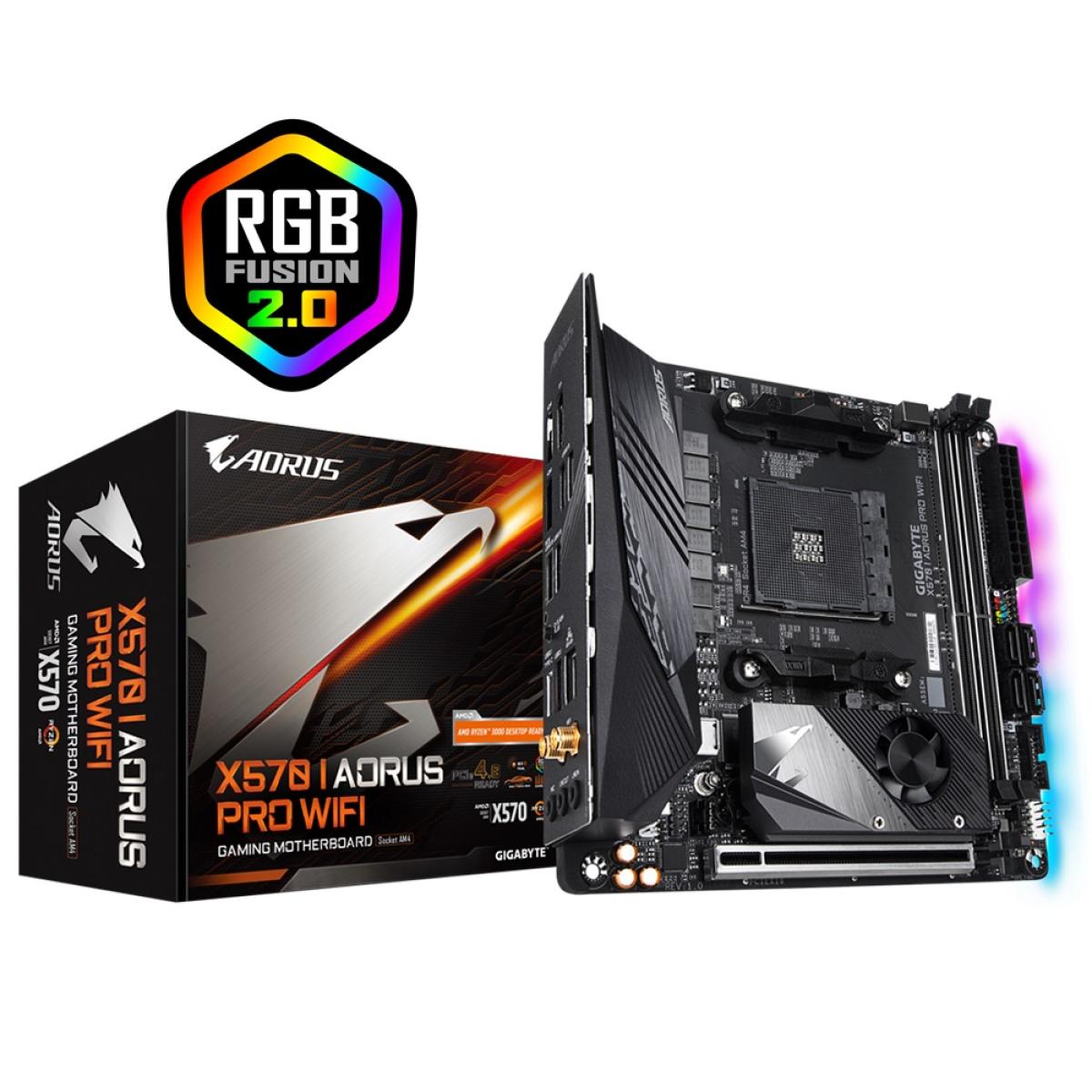 GIGABYTE X570 I AORUS PRO (WiFi 6) AMD RYZEN 5000 Series AM4/DDR4/PCIe 4.0 - MINI ITX Gaming MotherBoard