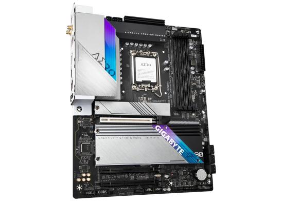 GIGABYTE Z690 AERO G Wifi 6E, LGA 1700, Intel 12th, DDR4 ATX Motherboard ,Quad M.2, PCIe 5.0, USB 3.2 Gen2X2 Type-C, WiFi 6, 2.5GbE LAN