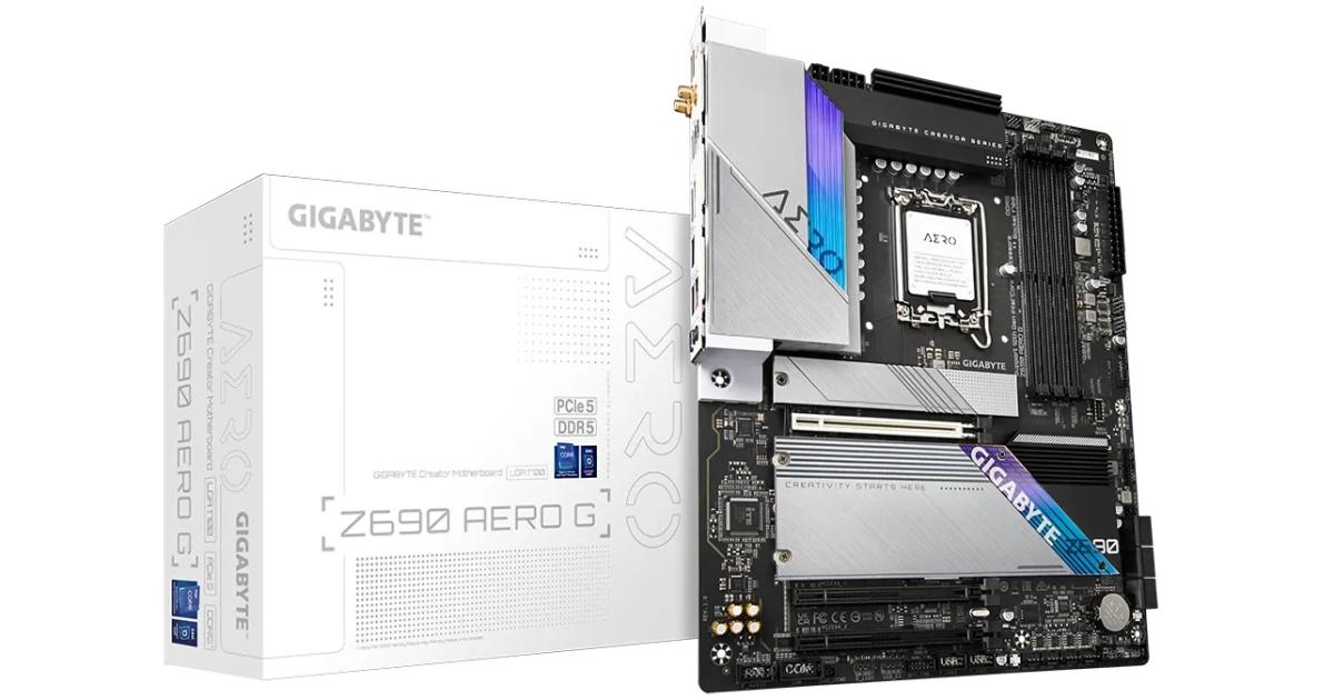 GIGABYTE Z690 AERO G Wifi 6E, LGA 1700, Intel 12th, DDR5 ATX