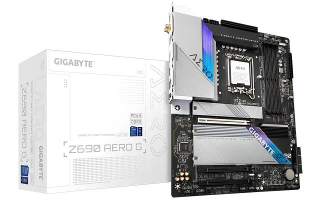 GIGABYTE Z690 AERO G LGA 1700, Intel 12th, DDR5 ATX Motherboard ,Quad M.2, PCIe 5.0, USB 3.2 Gen2X2 Type-C, WiFi 6, 2.5GbE LAN