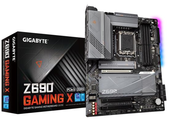 GIGABYTE Z690 GAMING X DDR5 LGA 1700, Intel 12th,ATX Motherboard ,M.2, PCIe 5.0, USB 3.2 Gen2X2 Type-C,2.5GbE LAN