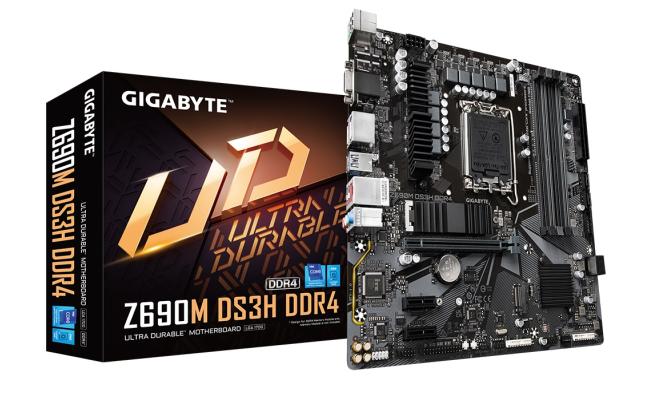 GIGABYTE Z690M DS3H DDR4 LGA 1700, Intel 12th,mATX Motherboard ,M.2, PCIe 4.0, USB 3.2 Gen2 Type-C,2.5GbE LAN