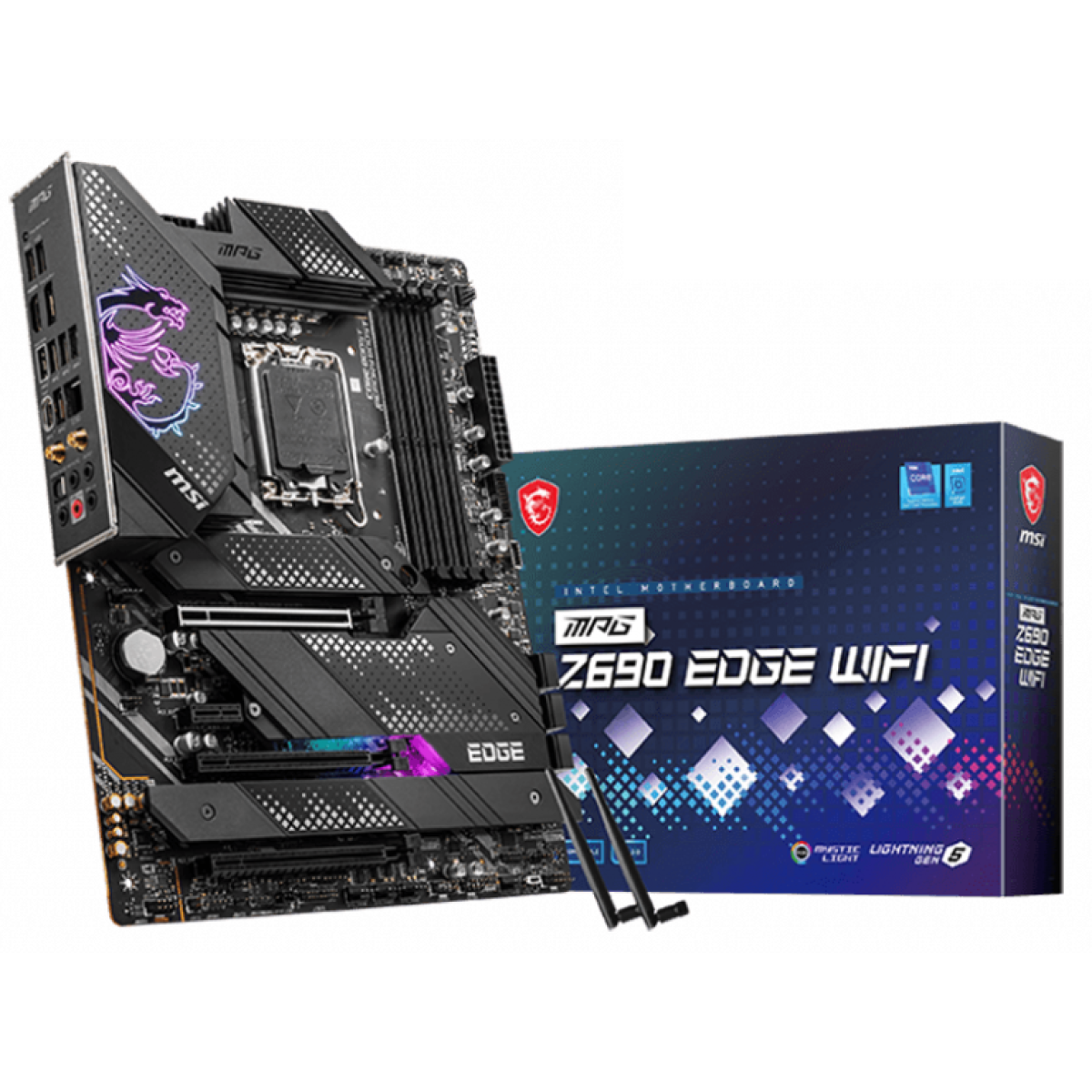 MSI MPG Z690 EDGE WIFI LGA 1700, Intel 12th, DDR5 ATX Motherboard ,Quad M.2, PCIe 5.0, USB 3.2 Gen2X2 Type-C