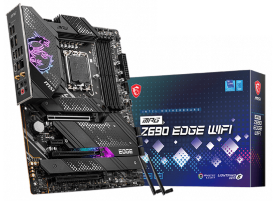 MSI MPG Z690 EDGE WIFI LGA 1700, Intel 12th, DDR5 ATX Motherboard ,Quad M.2, PCIe 5.0, USB 3.2 Gen2X2 Type-C