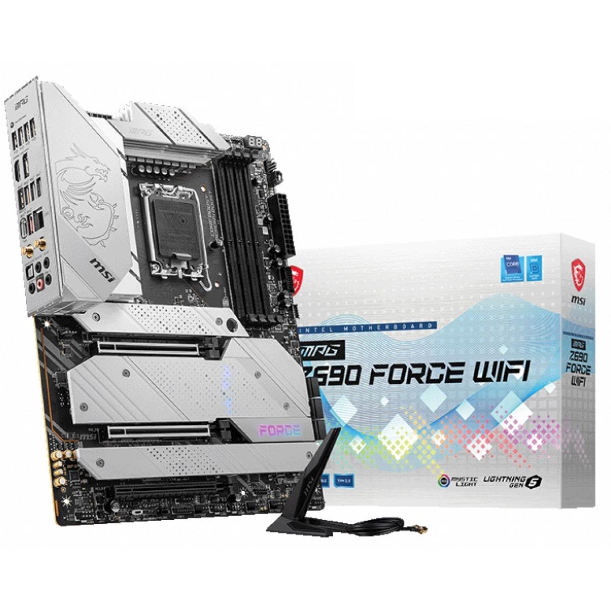 MSI MPG Z690 FORCE WIFI LGA 1700, Intel 12th, DDR5 ATX Motherboard ,M.2x5, PCIe 5.0, USB 3.2 Gen2X2 Type-C