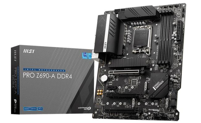 MSI PRO Z690-A DDR4 LGA 1700, Intel 12th ATX Motherboard ,Quad M.2, PCIe 5.0, USB 3.2 Gen2X2 Type-C