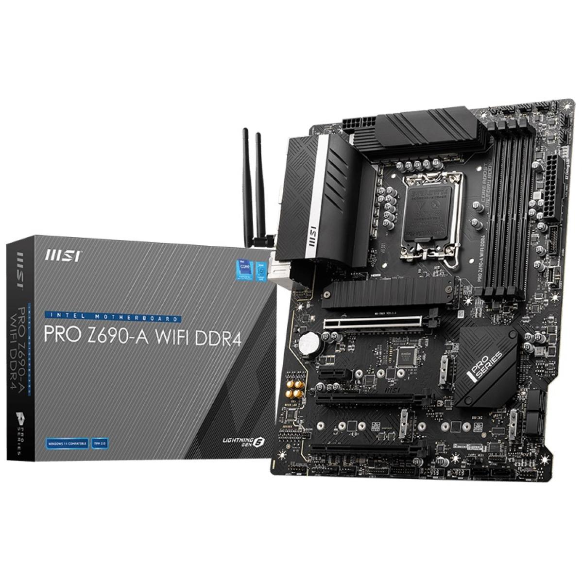 MSI PRO Z690-A WIFI (WiFi 6) , Intel 13th 12th Series, LGA 1700/DDR4/PCIe 5.0 - ATX Gaming MotherBoard