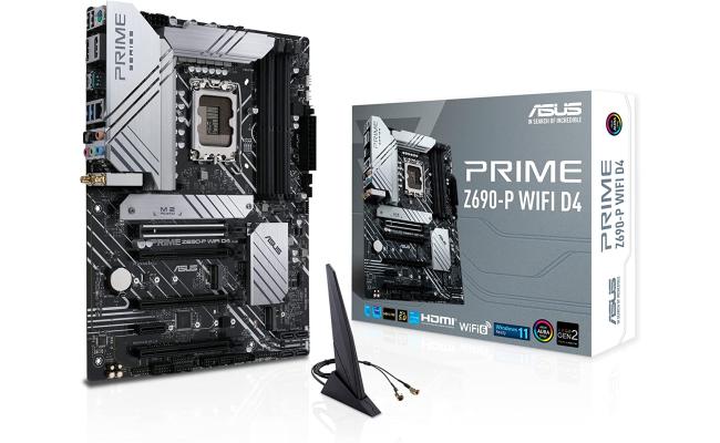 ASUS PRIME Z690-P WIFI D4 LGA 1700, Intel 12th, DDR4 ATX Motherboard ,Triple M.2, PCIe 5.0, USB 3.2 Gen2X2 Type-C, WiFi 6, 2.5GbE LAN