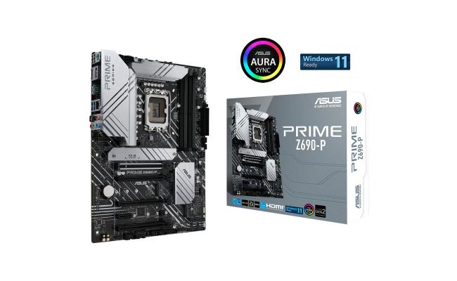 ASUS PRIME Z690-P WIFI LGA 1700, Intel 12th, DDR5 ATX Motherboard ,Triple M.2, PCIe 5.0, USB 3.2 Gen2X2 Type-C, WiFi 6, 2.5GbE LAN