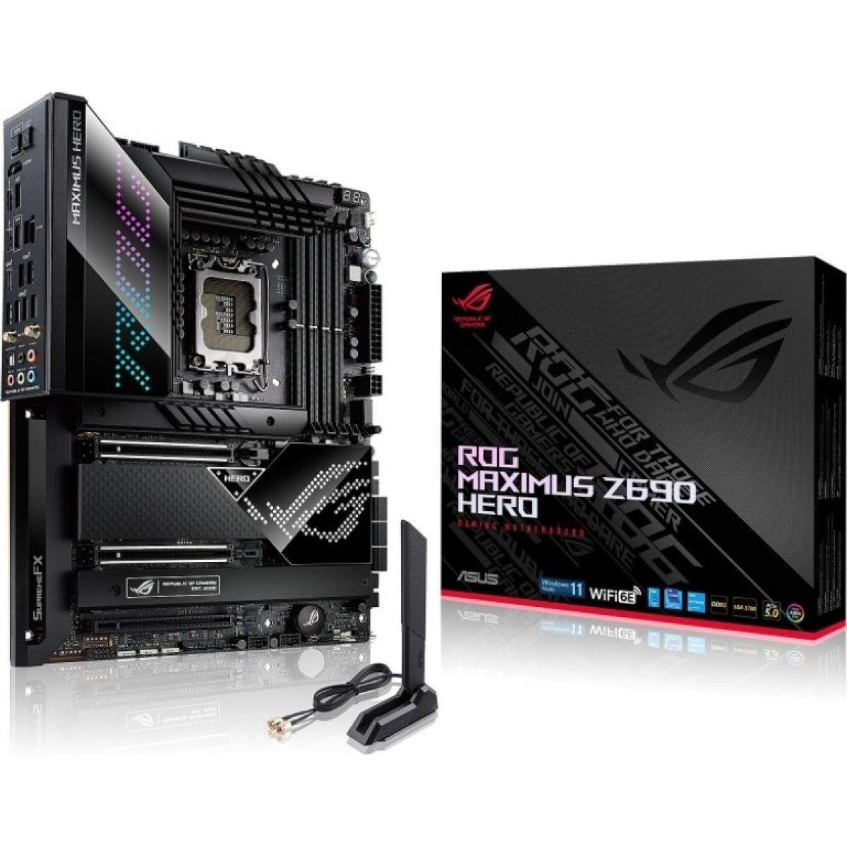 ASUS ROG MAXIMUS Z690 HERO W/ Animated Polymo Lighting Display LGA 1700, Intel 12th,DDR5 ATX Motherboard ,Five M.2, PCIe 5.0, Dual Thunderbolt 4, WiFi 6E, 2.5GbE LAN