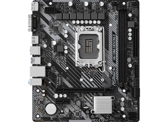ASRock H610M-HDV/M.2 R2.0, Intel 13th 12th Series, LGA 1700/DDR4/PCIe 4.0/1xM.2 - mATX Gaming MotherBoard