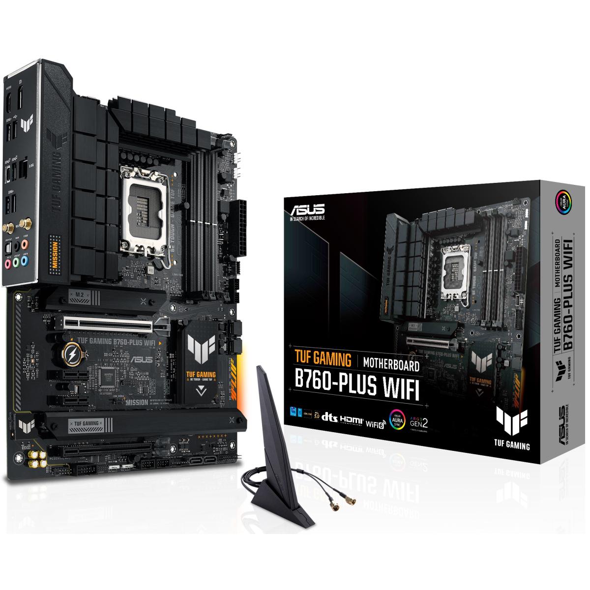 ASUS B760 TUF GAMING B760-PLUS (WIFI) Wi-Fi 6, Intel 13th 12th Series, LGA 1700/DDR5/PCIe 4.0/3xM.2 - ATX Gaming MotherBoard