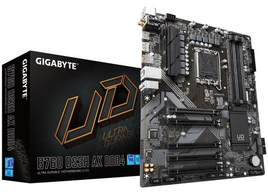 GIGABYTE B760 DS3H AX (WiFi 6E), Intel 13th 12th Series, LGA 1700/DDR4/PCIe 4.0/2xM.2 - ATX Gaming MotherBoard