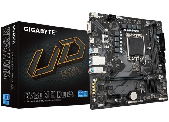 GIGABYTE B760M H, Intel 13th 12th Series, LGA 1700/DDR4/PCIe 4.0/2xM.2 - mATX Gaming MotherBoard