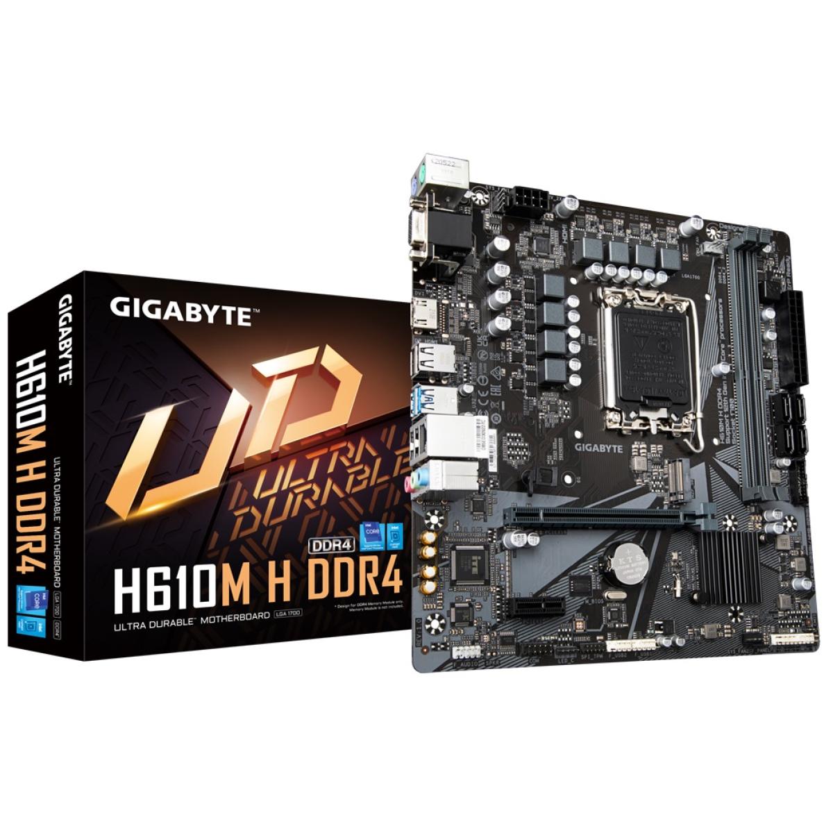 GIGABYTE H610M H DDR4 LGA 1700, Intel 12th M.2, PCIe 4.0 ,USB 3.2 Gen1-mATX Motherboard