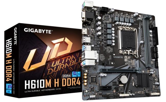 GIGABYTE H610M H DDR4 LGA 1700, Intel 12th M.2, PCIe 4.0 ,USB 3.2 Gen1-mATX Motherboard